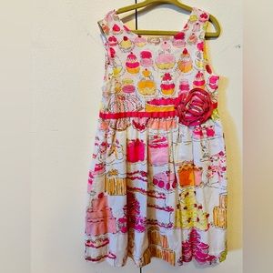 Lilly Pulitzer white Let Them Eat Cake Lolly party birthday dress size 6